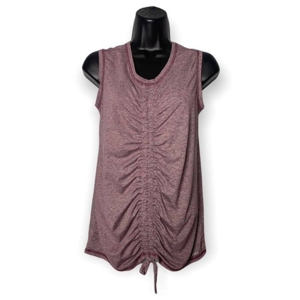Zuda Ruched Muscle Tank Top Womens Purple Size XS